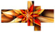Beautiful Brown Flower Petals, Floral Canvas Art Print, 60"x32", 5 panels