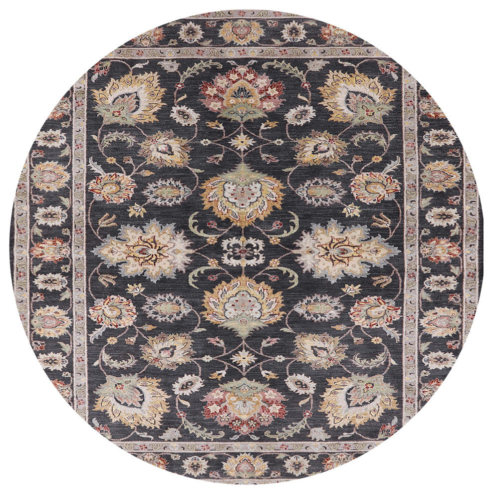 Ahgly Company Indoor Round Mid-Century Modern Area Rugs, 5' Round