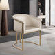 Tierra Velvet Upholstered Dining Chair, Cream