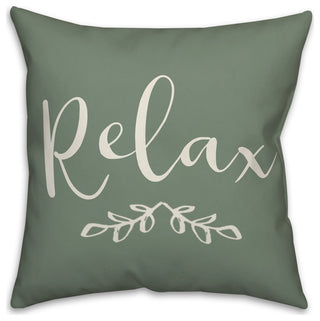 Relax on Green 18x18 Indoor/Outdoor Pillow