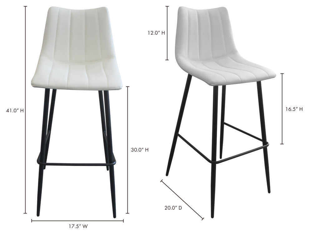 Contemporary Alibi Barstool Ivory - M2 - White