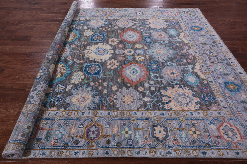 Hand Knotted Turkish Oushak Wool Rug 8' 3" X 10' 0" - Q15726