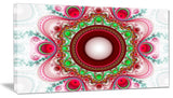 Pink Fractal Pattern with Circles, Abstract Canvas Art Print, 32x16