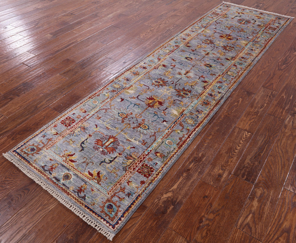 Runner Handmade Persian Tabriz Wool Rug 2' 9" X 9' 8" Q8392