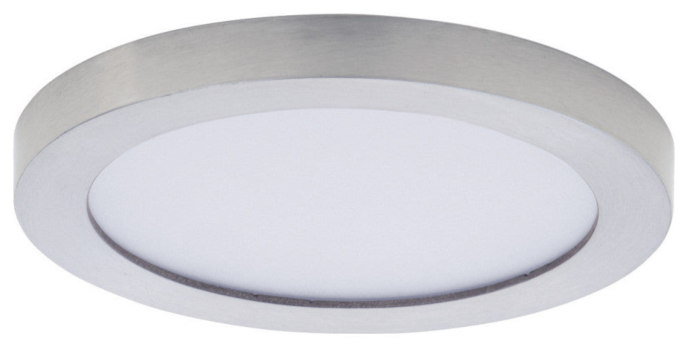 Maxim 57690WT Chip 5"W LED Flush Mount Ceiling Fixture - Satin Nickel