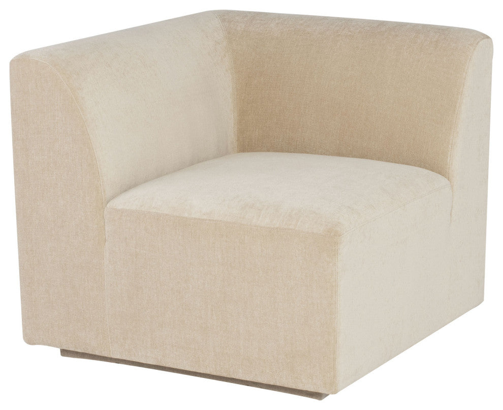 Lilou Almond Fabric  Modular Sofa Corner