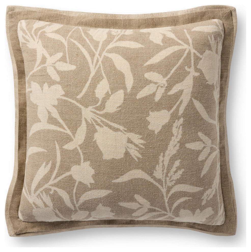 Loloi PLL0205 Natural 18'' x 18'' Cover Only