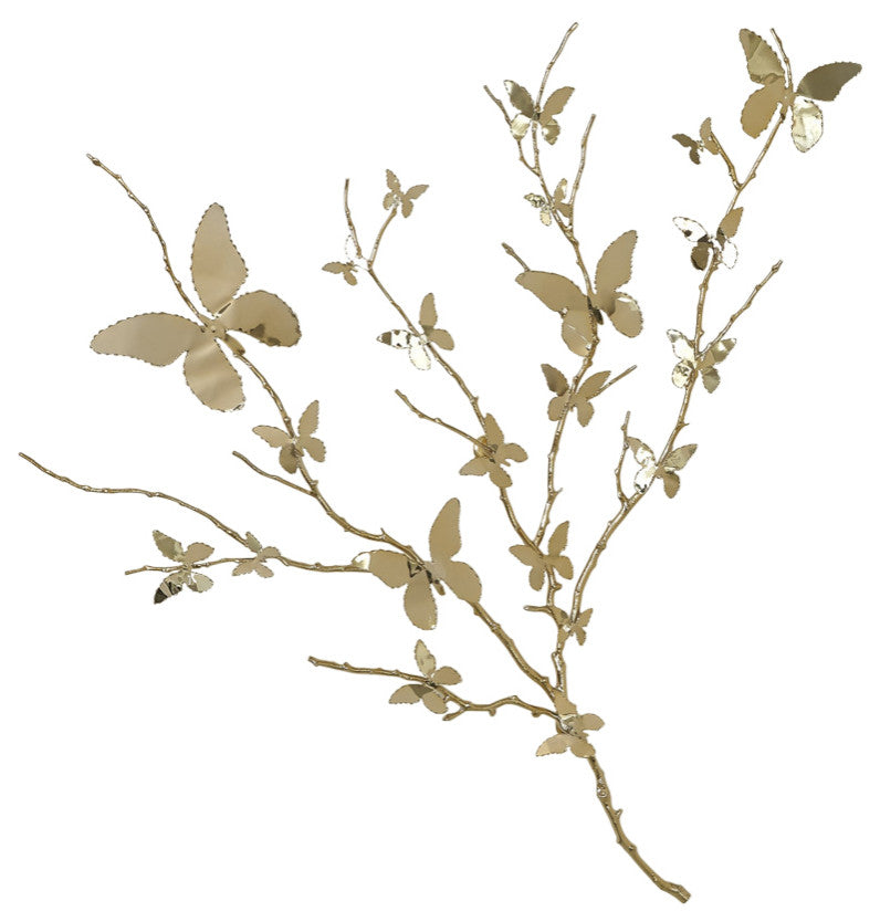 Butterfly Wall Art, Brass