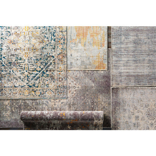Surya Presidential PDT-2308 7'10"x10' Rug, Gray/Ivory/Butter/Pale Blue/Blue/Lime