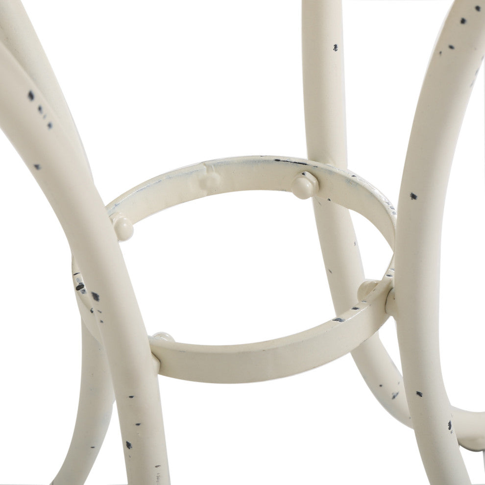 GDF Studio 3-Piece Castro Outdoor Off-White Cast Bistro Set