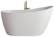55" Streamline NDR-342-12-PBR Freestanding Tub, Tray, Drain in Polished Brass