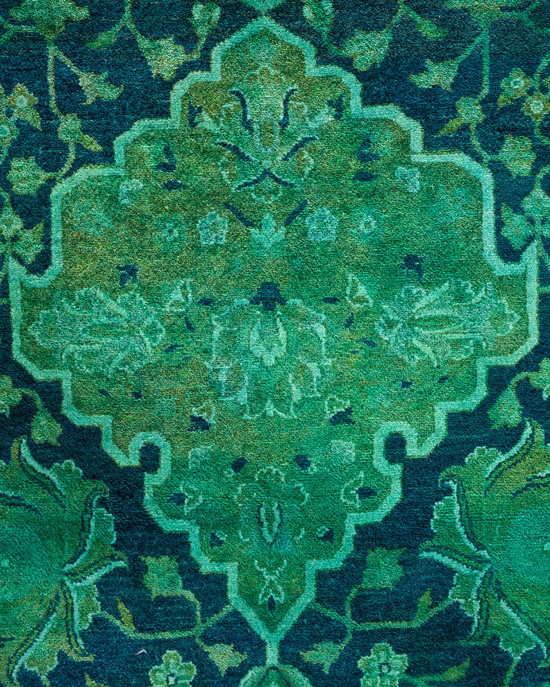 Fine Vibrance, One-of-a-Kind Handmade Area Rug Blue, 14'10"x9'3"