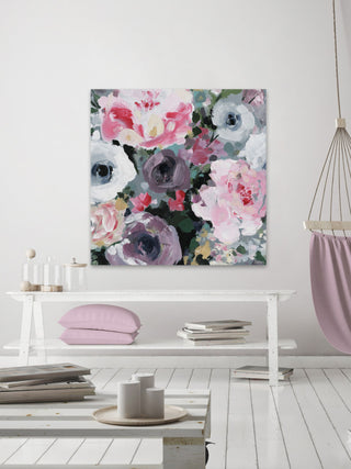 "Exquisite Flowers" Painting Print on Wrapped Canvas, 32"x32"