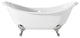 Cheviot Products Regency Cast Iron Bathtub With Faucet Holes, Chrome