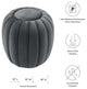 Celebrate Channel Tufted Performance Velvet Ottoman, Gray