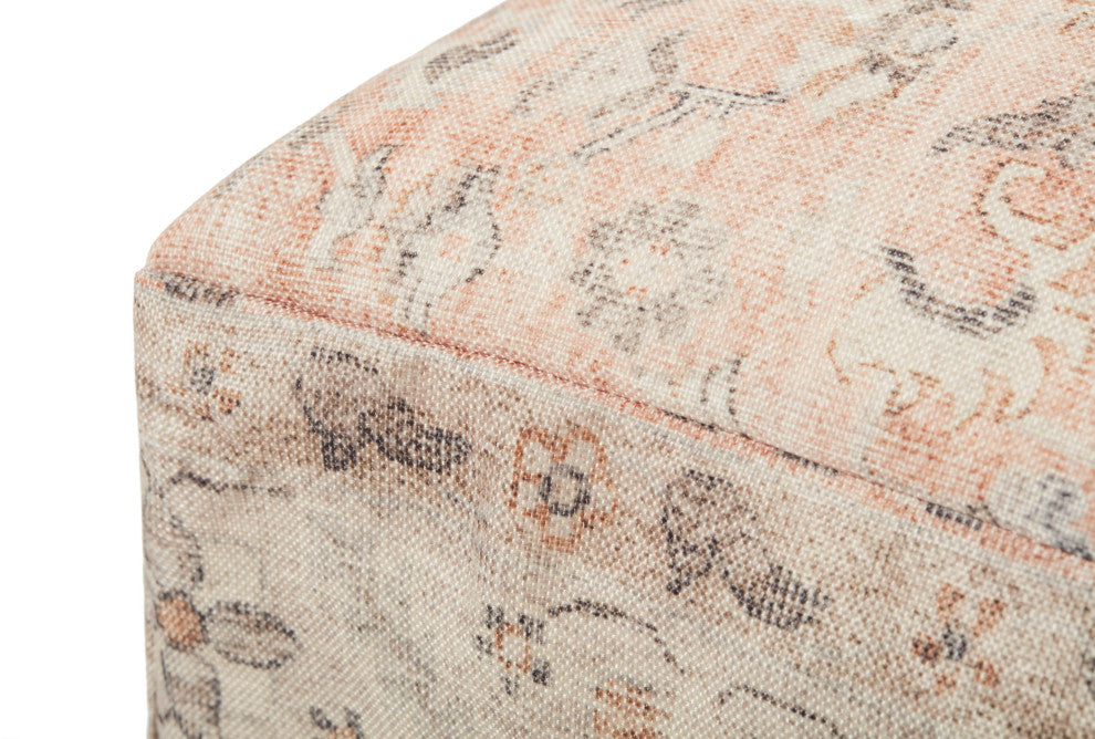 Loloi LPF0020 Blush / Multi 24"W x 24"D x 8"H Pouf