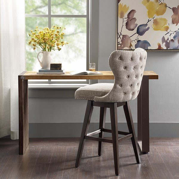 Hancock Wingback 30" Bar Stool, Light Brown