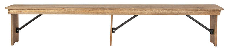 Durable and Solid Pine Folding Farm Bench