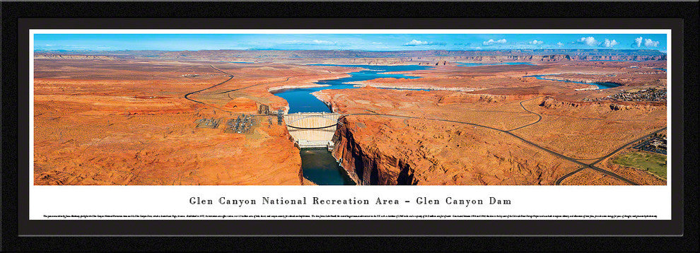 Glen Canyon Dam Panoramic Poster , Select Frame