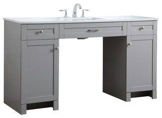 60" ADA Compliant Bathroom Vanity, Gray