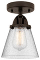 Small Cone Semi-Flush Mount, Oil Rubbed Bronze, Seedy, Seedy