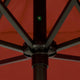 Astella 9' Round Outdoor Patio Umbrella With Push Tilt, Polyester Brick