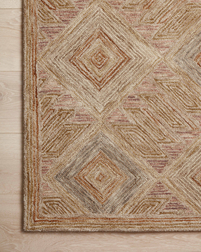 Loloi II Varena Berry / Multi 18" x 18" Sample Rug