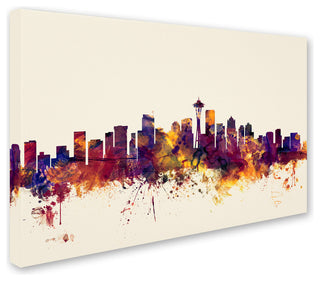 'Seattle, Washington Skyline' Canvas Art by Michael Tompsett