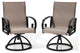 Bar Stool Chair Outdoor Aluminum Rocking Lounge, Brown