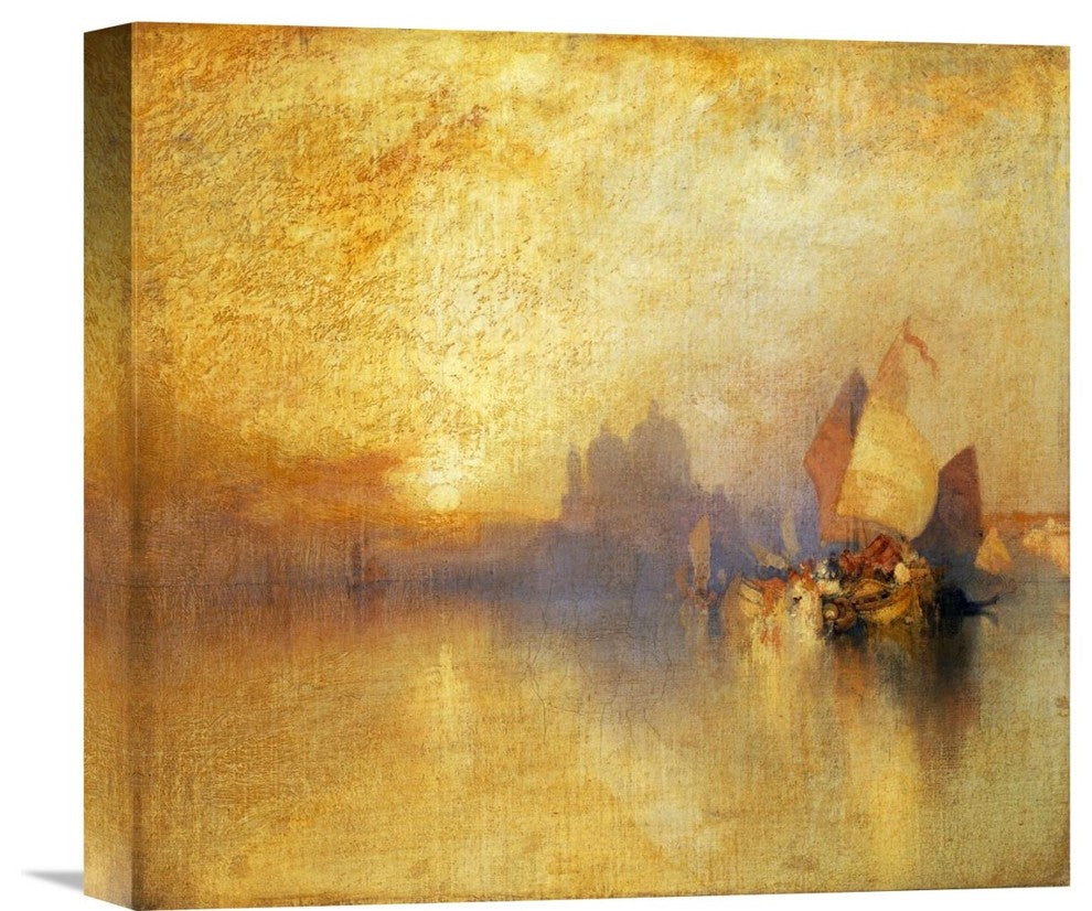 "Opalescent Venice" Stretched Canvas Giclee by Thomas Moran, 16"x15"