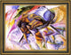Umberto Boccioni Cyclist - 21" x 28" Framed Premium Canvas Print