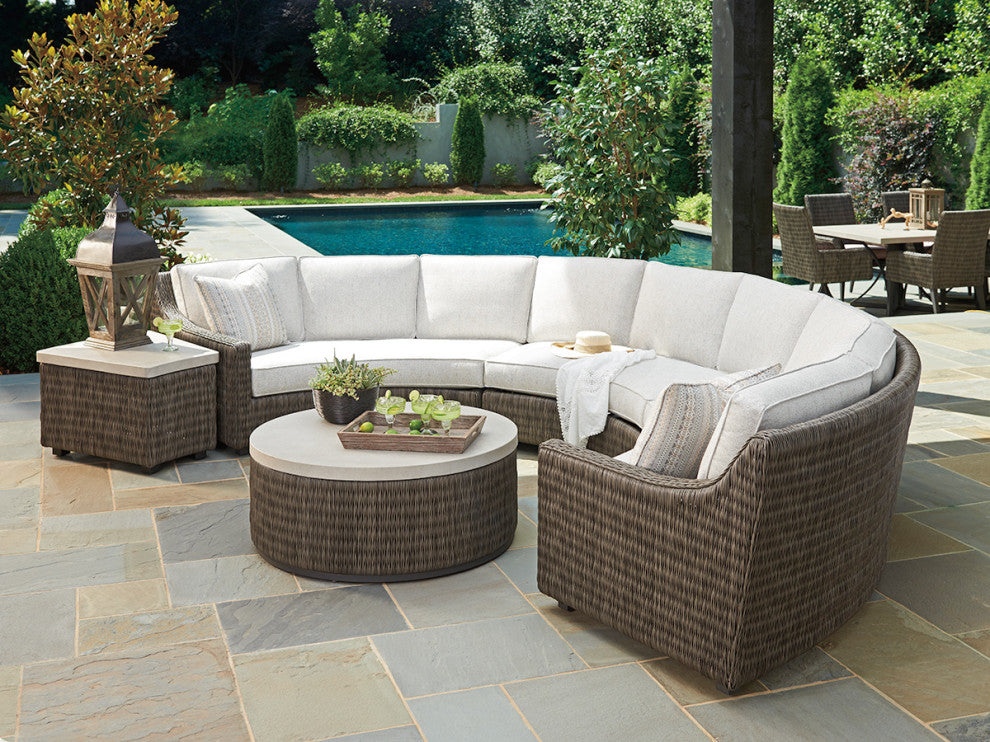 Curved Sectional Armless Sofa