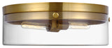 Garrett Large Flush Mount, Burnished Brass