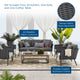 Lounge Sectional Sofa Chair Table Set, Gray, Aluminum, Modern, Outdoor