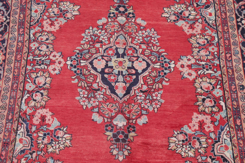 Consigned, Oriental Vintage Traditional Handmade Persian Area Rug, Red, 7x10