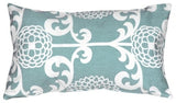 Pillow Decor - Waverly Fun Floret Throw Pillow, Light Blue, 12" X 20"