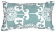 Pillow Decor - Waverly Fun Floret Throw Pillow, Light Blue, 12" X 20"