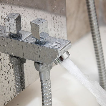BOANN Stainless Steel Rainfall Shower Panel System with 4 Adjustable Jets & Hand