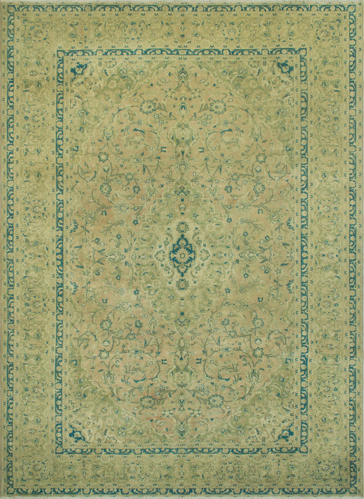 Fine Vintage Distressed Marcel Rust/Beige Rug, 8'2x11'6