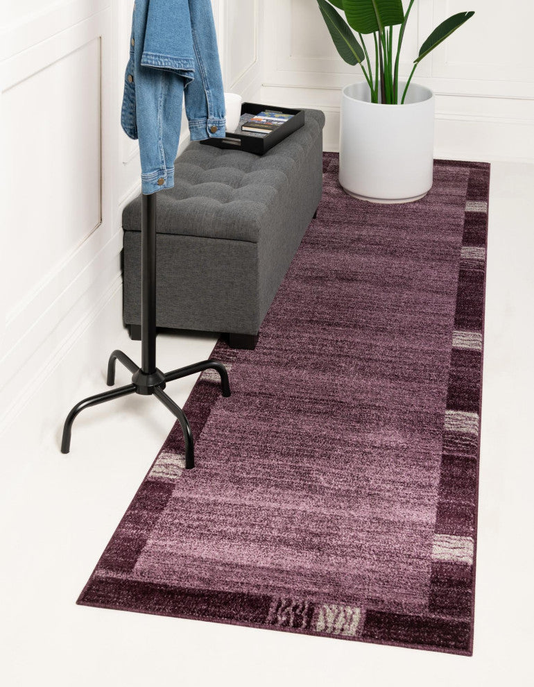 Rug Unique Loom Del Mar Purple Runner 2' 7 x 10' 0