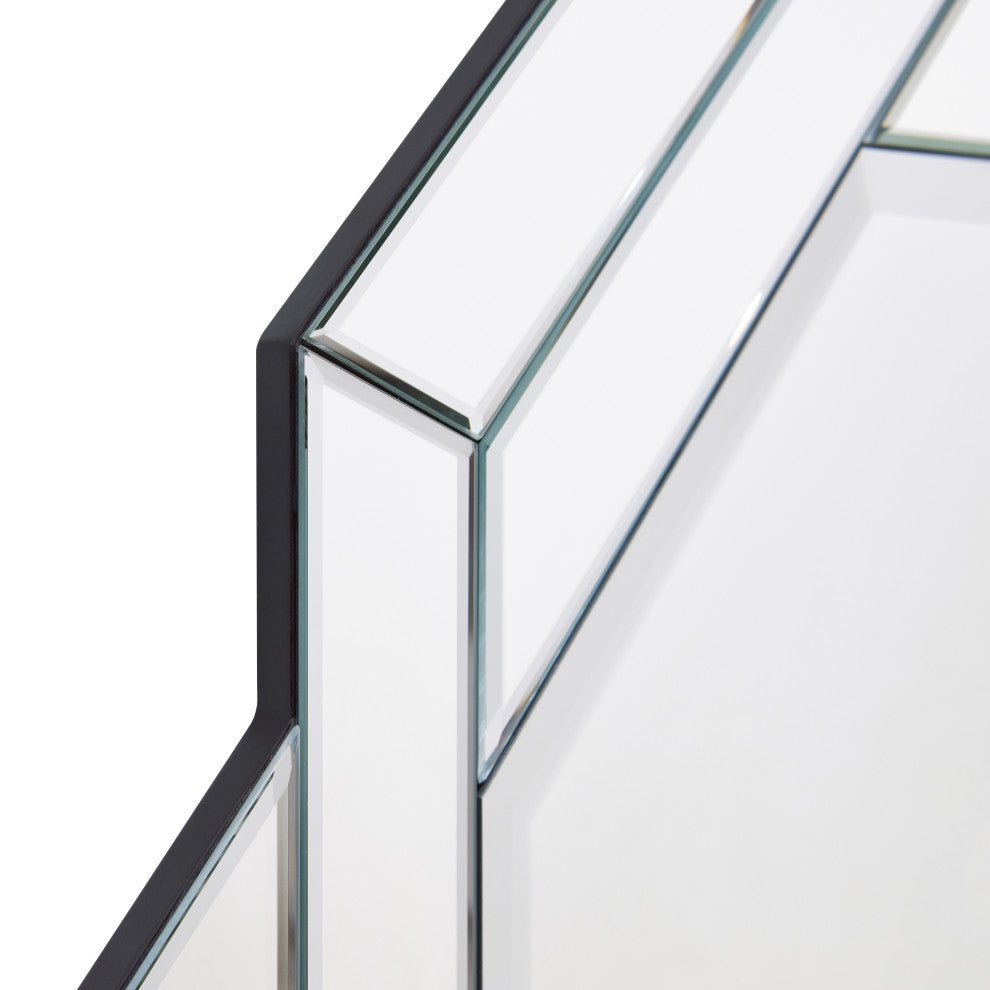 Interlaced Round Beveled Framed Wall Mirror, Mom-30020-3434