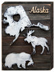 I Love Alaska Animals Block
