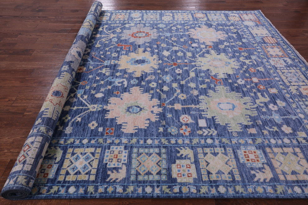 Handmade Turkish Oushak Wool Rug 9' 1" X 12' 3" - Q13307