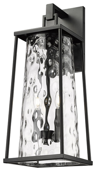 Dutton 2 Light 24" Tall Powder Coated Black Outdoor