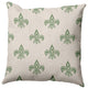 16" x 16" Fleur de Lis Decorative Throw Pillow, Sage