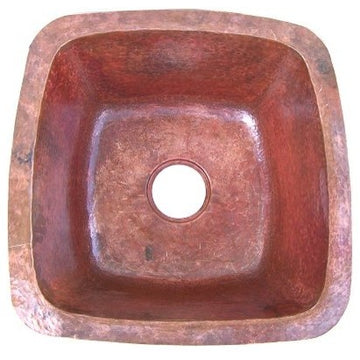 Undermount Natural Hammered Copper Bar Sink