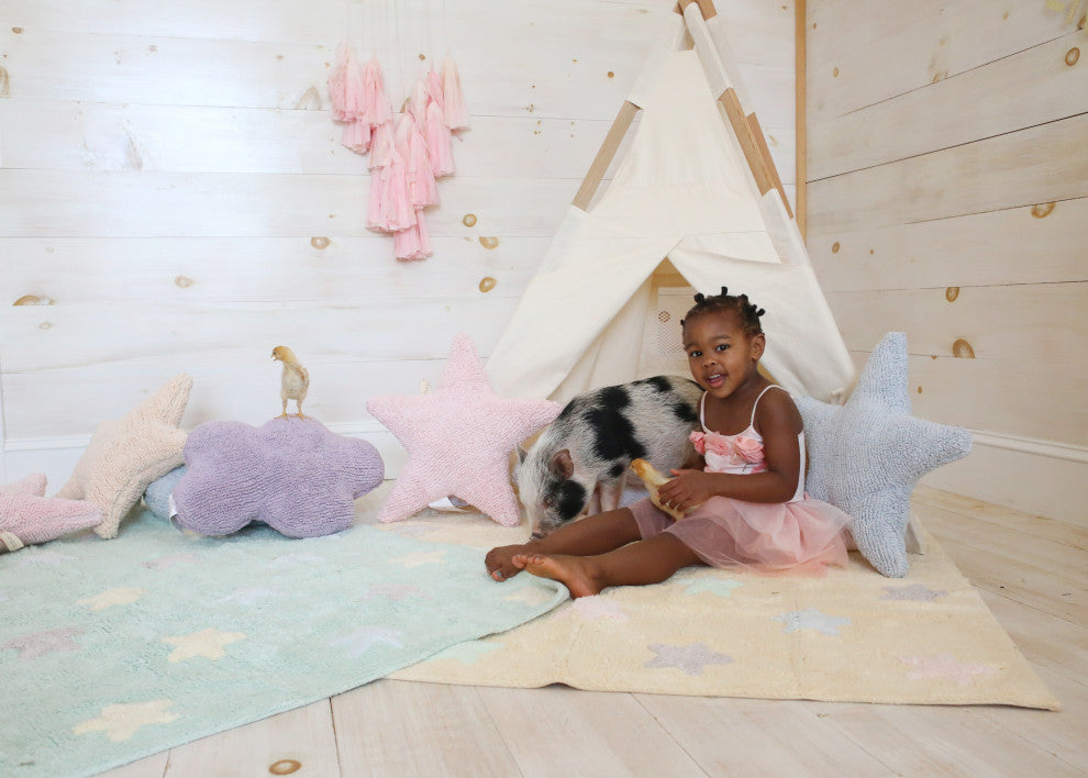Star Cushion, Light Pink