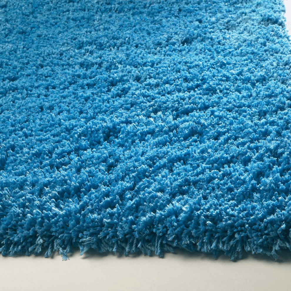 3' X 5' Highlighter Blue Plain Area Rug