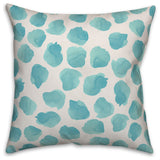 Sea Glass Watercolor Dots 18x18 Throw Pillow