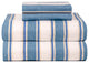 Celeste Home Flannel Sheet Set, Blue Stripe, Twin Xl